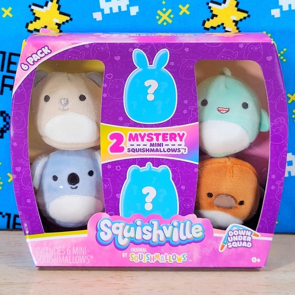 Squishmallow Squishville Down Under Squad 2.5" UltraSoft Stuffed Plush Set New - Picture 1 of 4